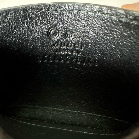 Gucci Microguccissima Embossed Black Leather Credit Card Holder Case Wallet - Picture 6 of 8